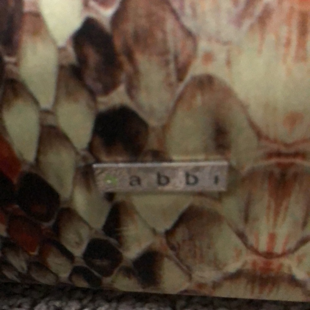 Abbie Snakeskin Pattern Tote with Black Accents - Picture 2 of 7
